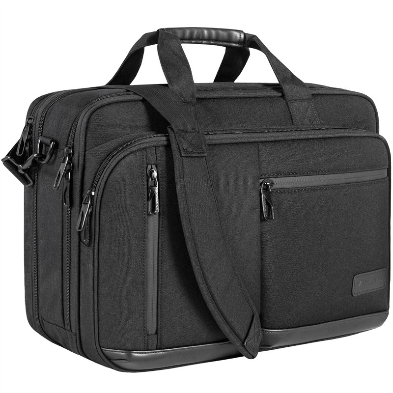 VANKEAN Porte-documents pour ordinateur portable 17.3 pouces hommes et femmes, sac à bandoulière de qualité supérieure, hydrofug