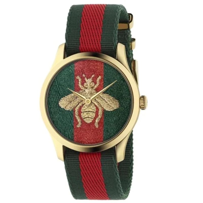 Gucci Mixte Analogique Classique Quartz Montre avec Bracelet en Nylon YA126487