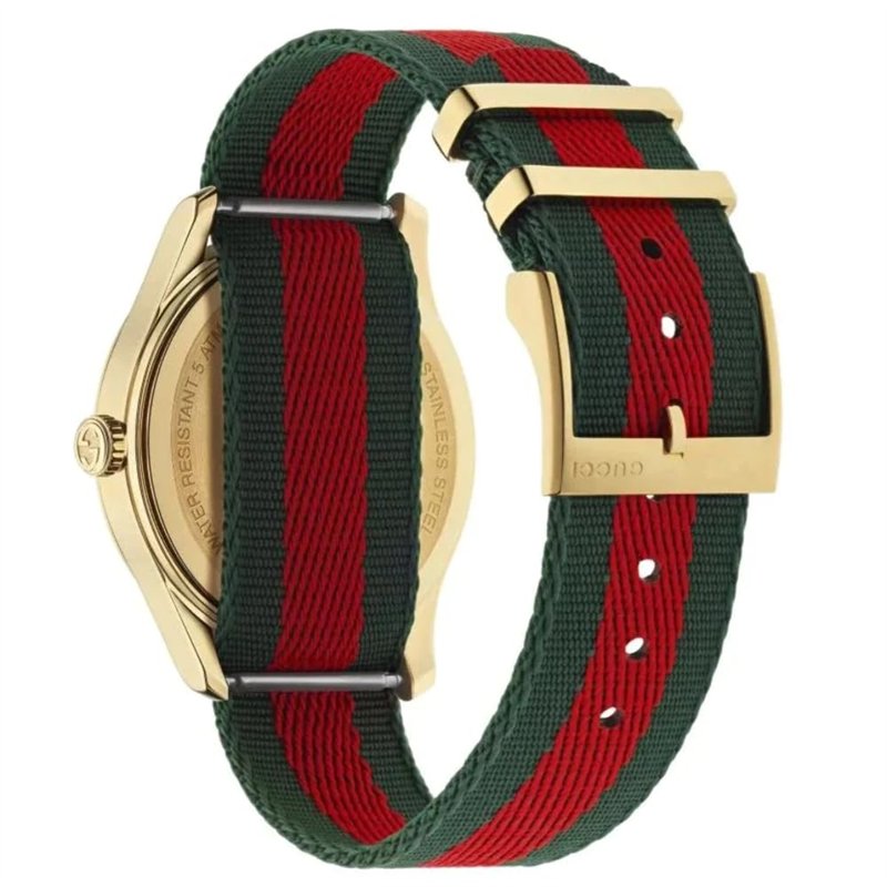 Image secondaire de Gucci Mixte Analogique Classique Quartz Montre avec Bracelet en Nylon YA126487