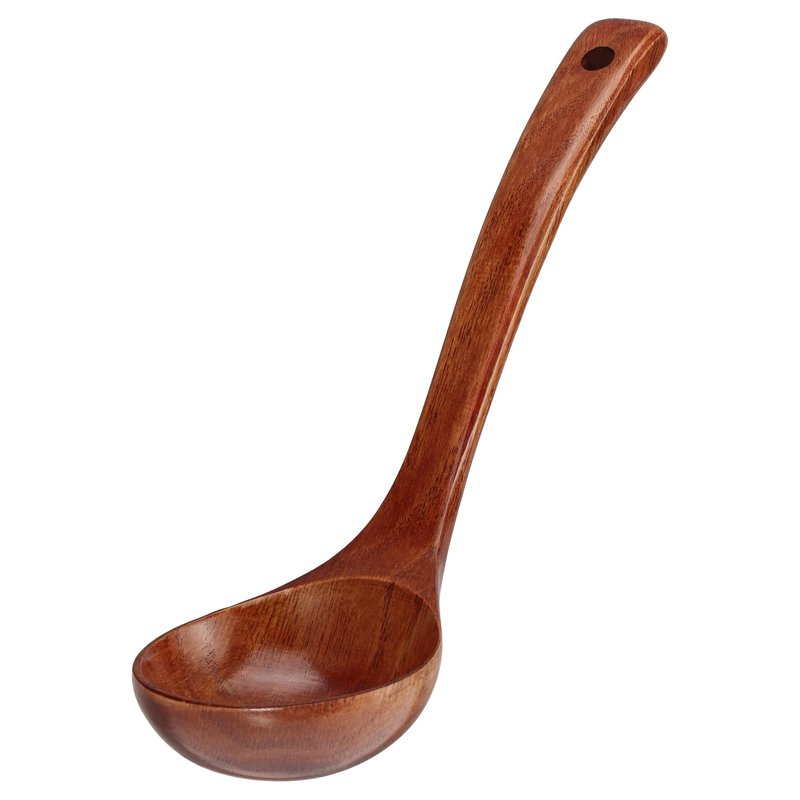 TsunNee Louche à soupe en bois naturel Longueur 22,9 cm