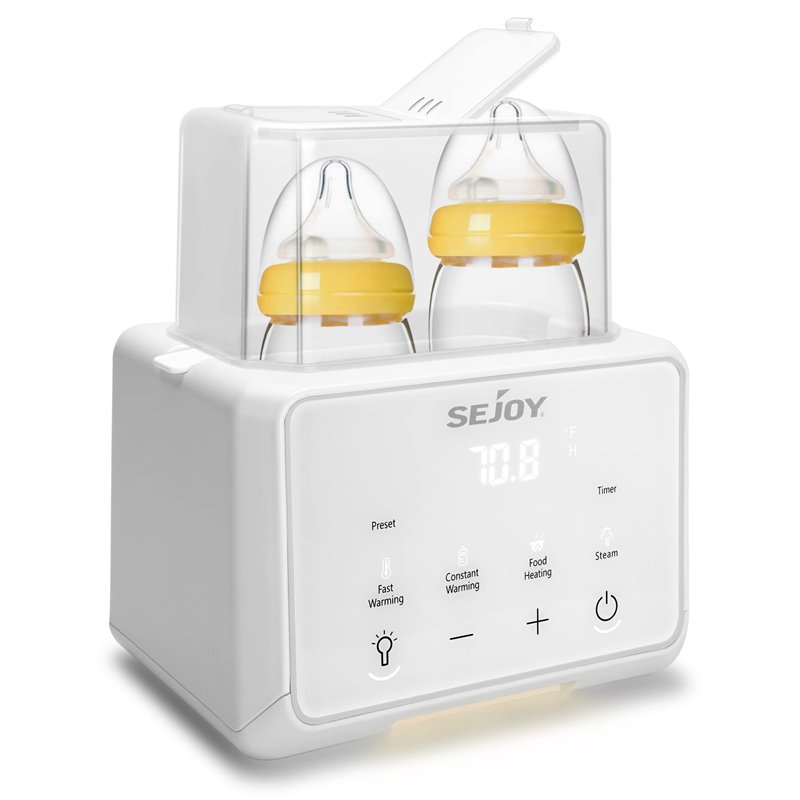 Sejoy Chauffe-biberon pour bébé, 6 en 1, lait maternel, chauffe-lait maternisé, chauffage des aliments pour bébés, chauffe-lait