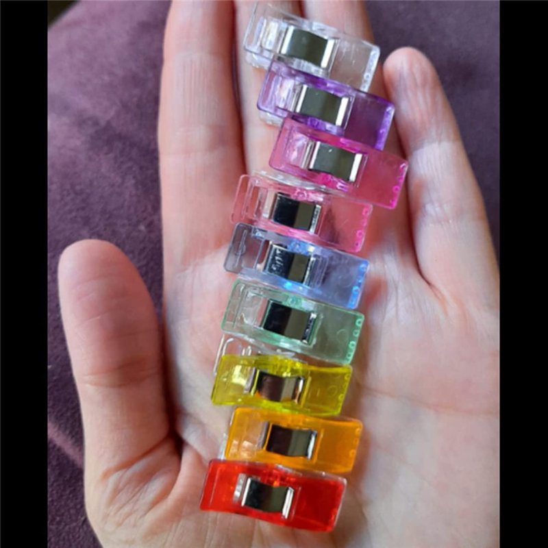 Image secondaire de Otylzto 100 PCS Pince pour Couler Clip,Clips de Couture, en Plastique Couleurs Assorties,Wonder Sewing Fabric Craft Clips