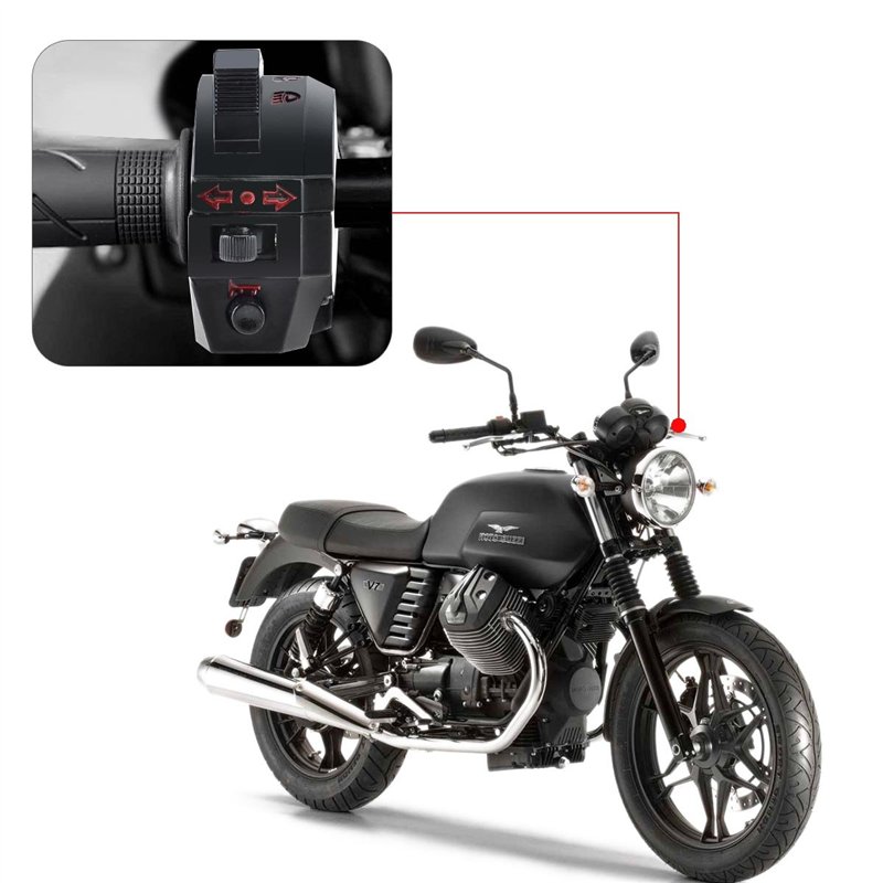 Image secondaire de Kawell Commutateur de clignotant pour guidon de moto, 22 mm, pour motos, véhicules tout-terrain, scooters, motoneiges