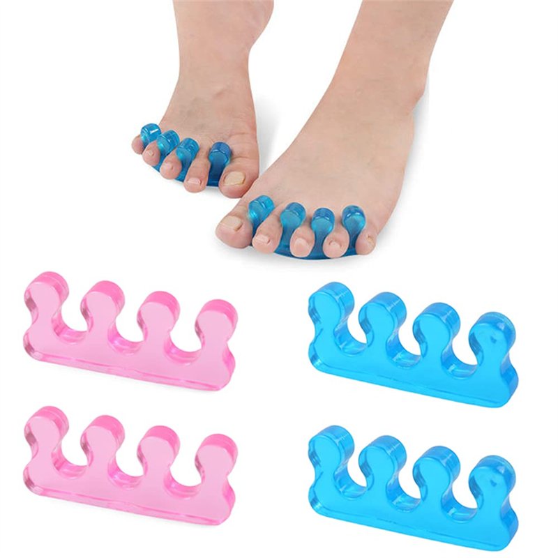 XHNFCU 2 Paires Séparateurs d'Orteils en Silicone Ecarteur Orteil Soulager les Oignons, la Correction de l'hallux Valgus, Détend