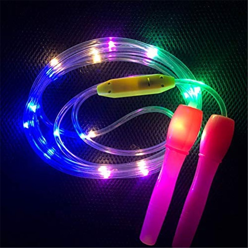 Oyria Corde à Sauter Brillante pour Enfants, Corde à Sauter Lumineuse à LED Longueur réglable et Trois Modes d'éclairage Corde à