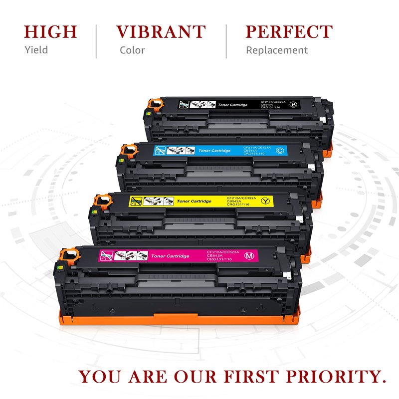 Image secondaire de Toner Kingdom Cartouche de Toner Compatible pour HP 131X CF210X CF210A 131A pour HP Laserjet Pro 200 Color M251n M251nw M276nw,