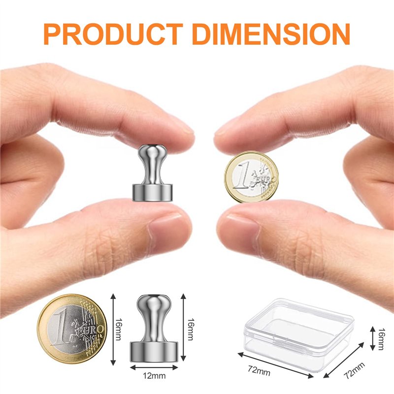 Image secondaire de Newaner Aimants 28pcs, Lot de Aimant Néodyme Super Puissant pour Frigo, Petits Aimants pour Réfrigérateur, Plaque Magnétique, Po