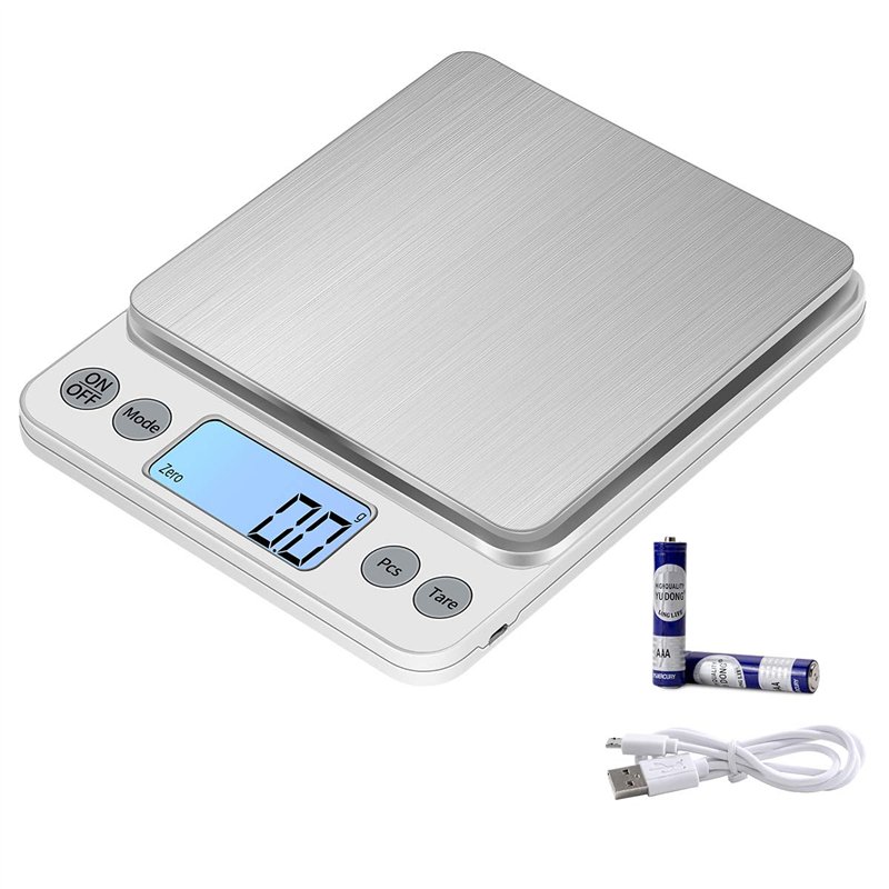 KUBEI Taille extra large Balance de alimentaire 5kg/0.1g Rechargeable par USB Numérique Balance de Cuisine,PréCision Balance Éle