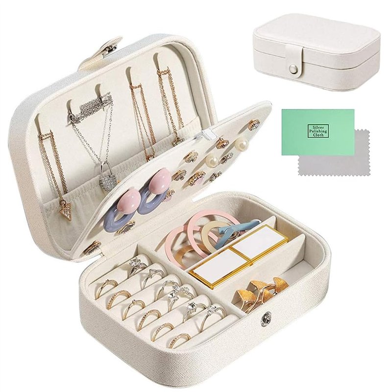 HEPAZ Boite à Bijoux,Petit Coffret à Bijoux Femmes Filles Voyage Organisateur de Bijoux,pour Bagues, Boucles, d'oreilles, Collie