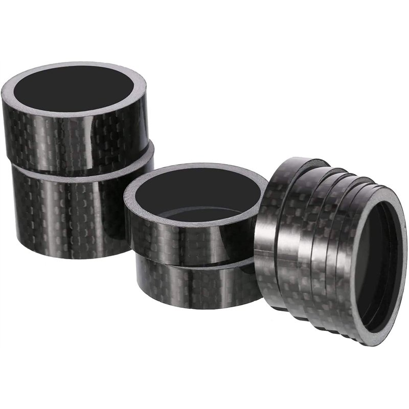 Zivisk Lot de 8 écarteurs de vélo en aluminium pour tige de vélo de route sans filetage pour tige de 1 1/8 pouces 2 mm 3 mm 5 mm