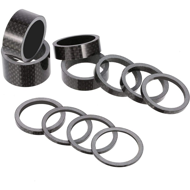 Image secondaire de Zivisk Lot de 8 écarteurs de vélo en aluminium pour tige de vélo de route sans filetage pour tige de 1 1/8 pouces 2 mm 3 mm 5 mm