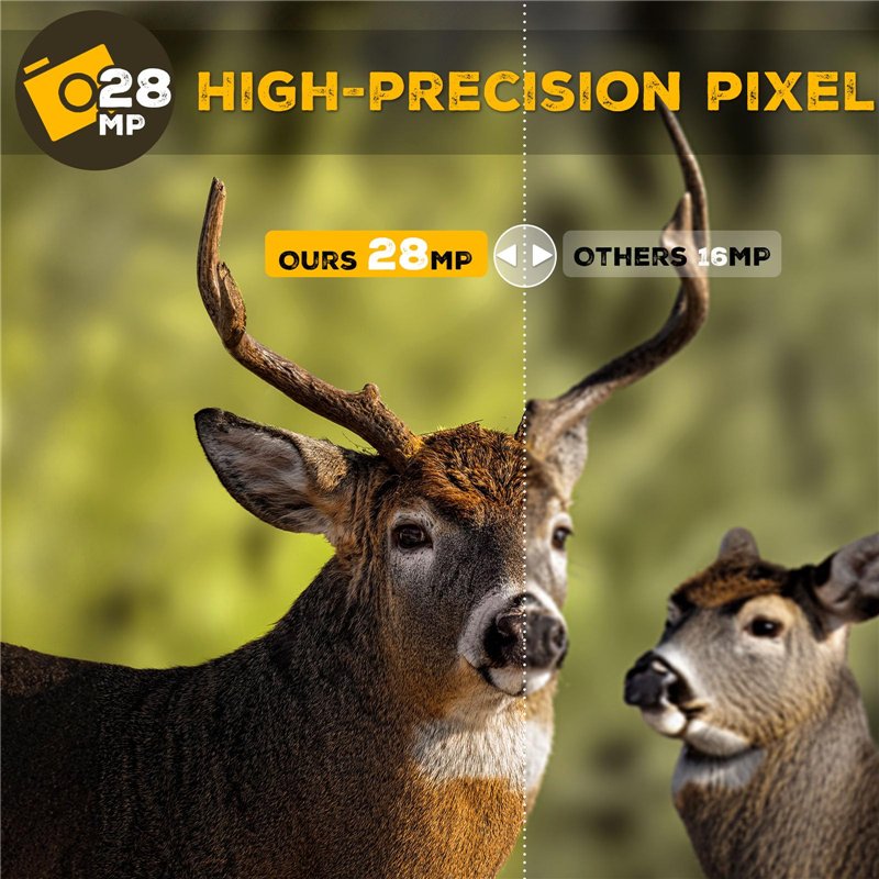 Image secondaire de Coolife 28MP 1520P HD Caméra de Chasse Vitesse de Déclenchement 0.2s et 27 pcs Infrarouges LED de 940nm, Camera de Chasse Noctur