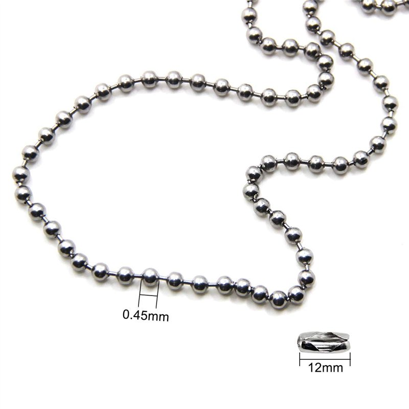 Image secondaire de 6M Chaîne à Billes, BetterJonny Chaîne en Acier Inoxydable de 4,5 mm avec 20 Connecteurs Correspondants Chaîne Boule Chaîne à Ro