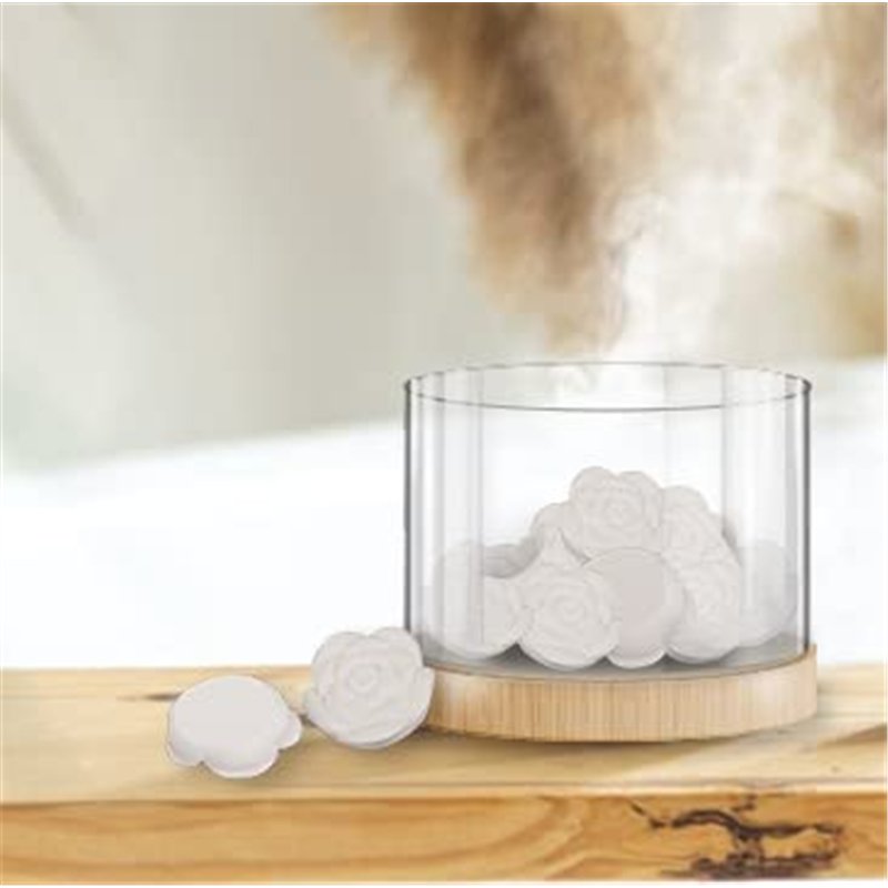 Image secondaire de SM SunniMix 10pcs Galet Aromatique Diffuseur d'Huiles Essentielles Fleur - Rose