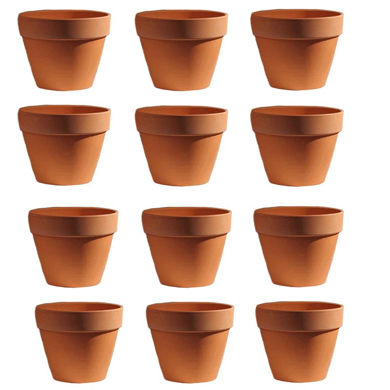 Molyorch 12 pièces Pot en Terre Cuite de Succulent Cactus, pour Cactus, Fleurs, Plantes Grasses, Parfaits pour LeJardinage, Le B