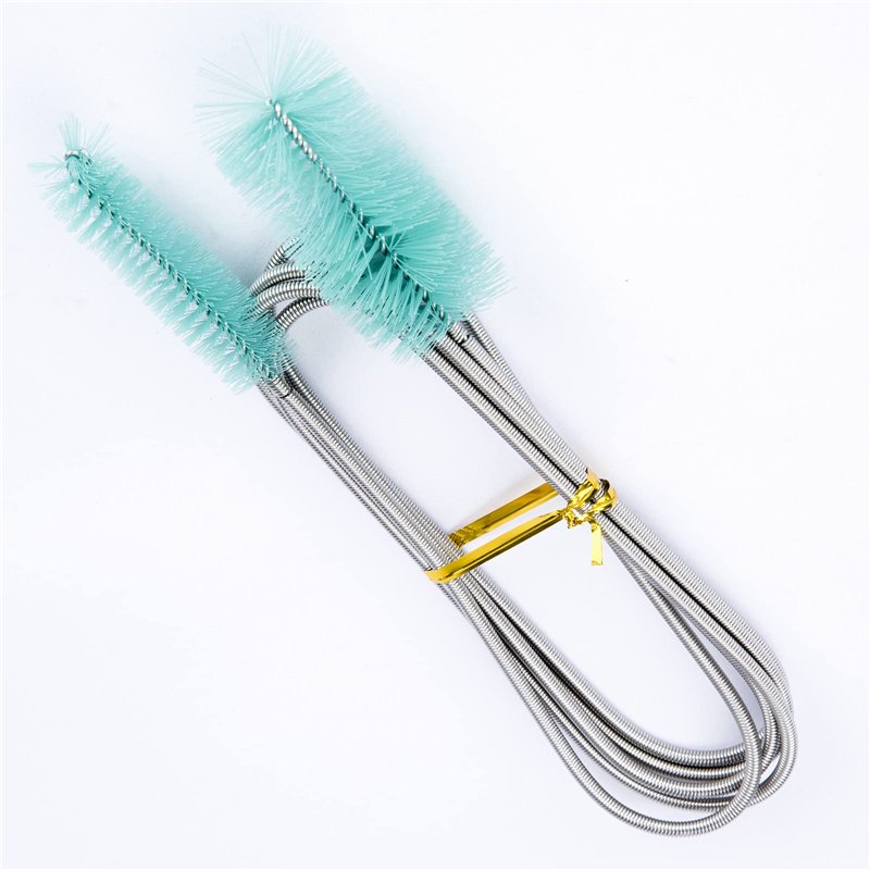 ISIYINER Brosse de Nettoyage pour Aquarium, Flexible à Double Extrémité en Acier Inoxydable Brosse Aquarium Accessoires pour Aqu