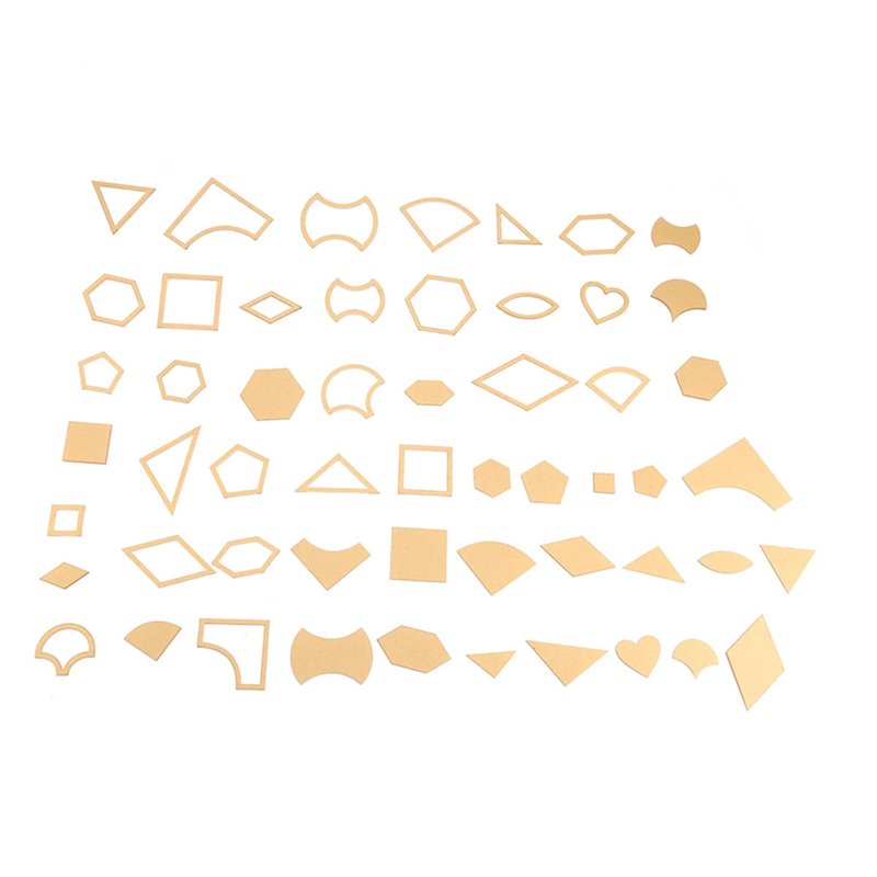 54pcs Pochoir Acrylique Gabarit Acrylique pour Cuir Quilting Outil de Couture Artisanat DIY Décor
