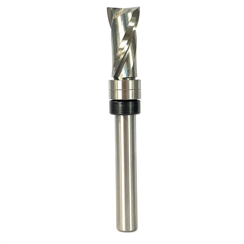 Sinoprotools Fraise hélicoïdale 8 mm Tige Upcut, Fraise VHM Longueur de coupe 25,4 mm, Fraise à profiler affleurante pour bords