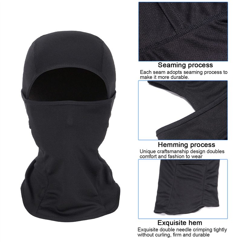 Image secondaire de Rnitle Cagoule Balaclava, Hommes & Femmes élastique Taille Universelle, Cache-Cou, Multifonction Tour de Cou Coupe-Vent, pour Ski M