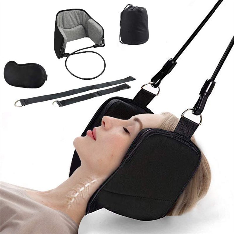 Rarurko Dispositif de Traction Cervicale de Décompression Portable, Dispositif de Soulagement du Cou pour le Soulagement de la D