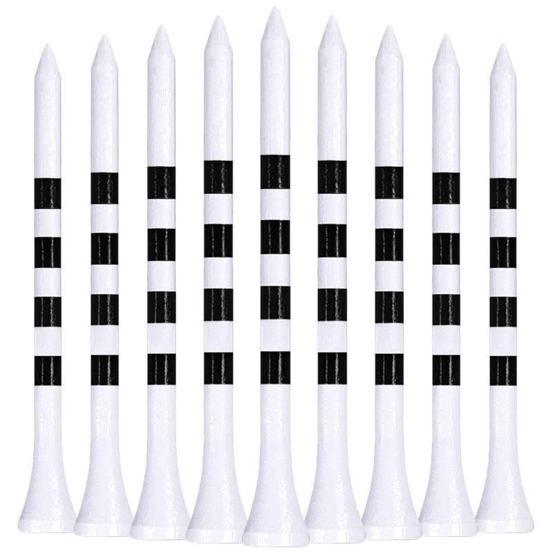LIKOSO Tees Golf Bois 83mm Pack de 100 Tees de Golf en Bambou 3-1/4(Blanc)