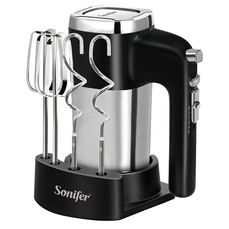 Sonifer Batteur Electrique Cuisine, Batteur Électrique Ultra Puissant de 500W, 5 Vitesses et Turbo, Bouton D'éjection, 1 Support
