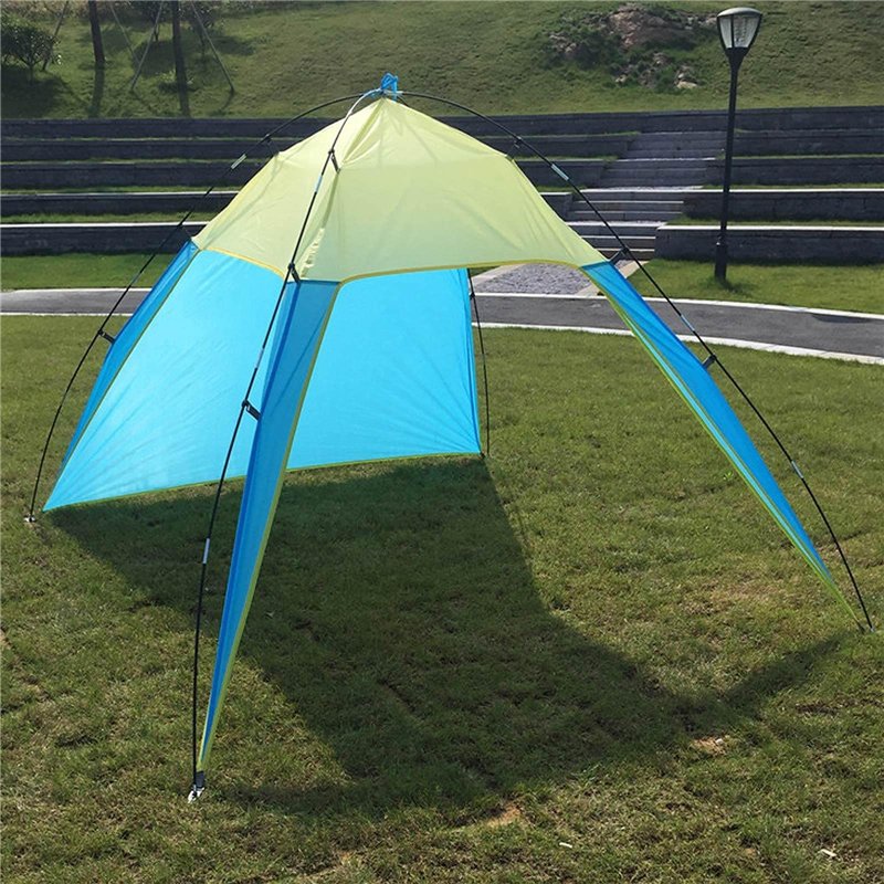 Image secondaire de Auvent d'extérieur familial tente de plage portable en aluminium anti-UV, protection solaire, bâches de toit étanches, abris de