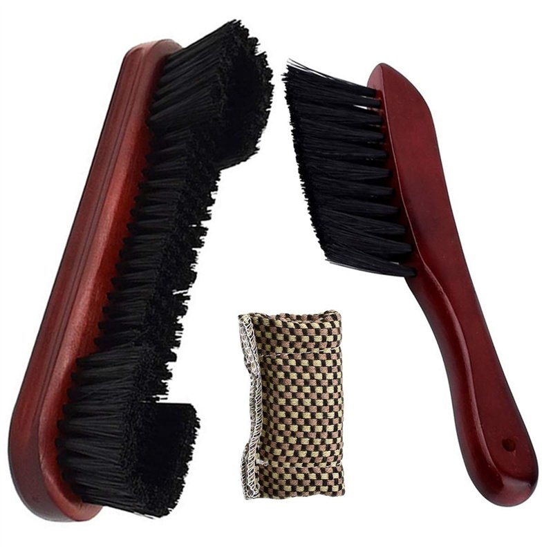 Lot de 3 brosses de billard et accessoires - Outil de nettoyage de table de piscine avec rails, pinceau et queue en tissu