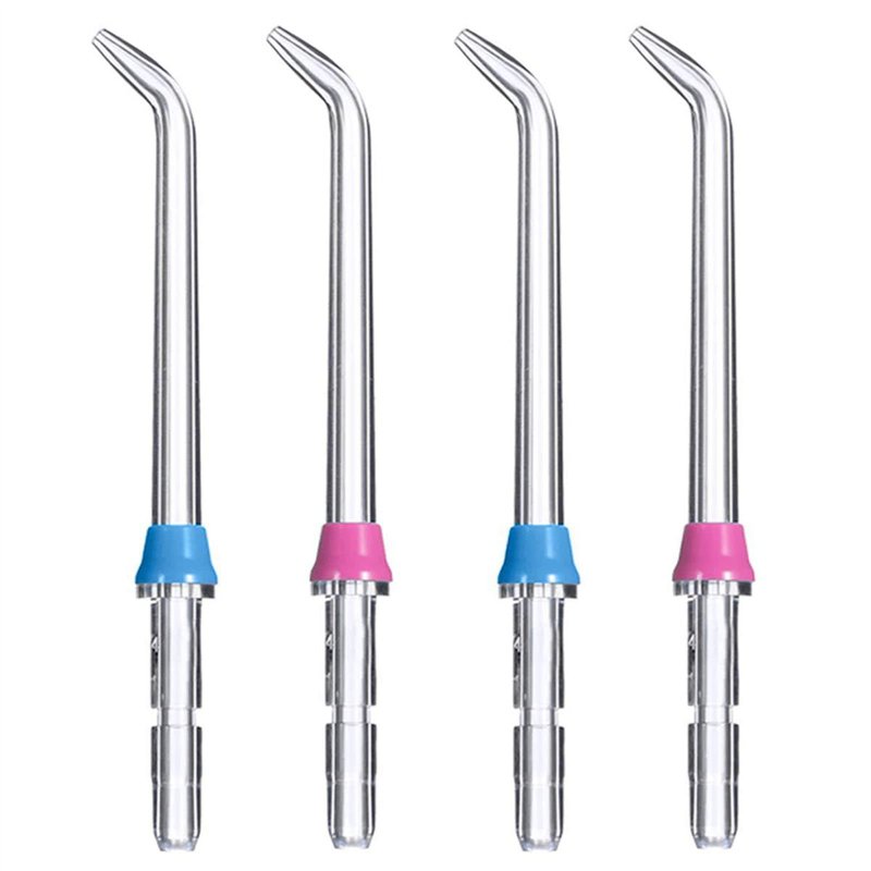 Lushly 4 Pièces Accessoires de Buse pour Waterpik Buccal, Jet Dentaire Tips, Irrigants Buccaux, Jet d'Eau Dentaire de Buse, Arro