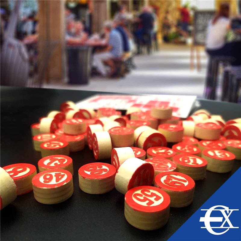 Image secondaire de EUROXANTY Set Bingo et 48 cartons – Bingo de voyage – Jeu de table traditionnel – Fiches à chiffres 2 faces – Sac de transport p