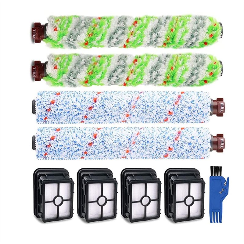 Queta Accessories pour Bissell Crosswave Roller Brosse Multi-faces et Filtre de Rechange Compatible pour Aspirateur Bissell Cros