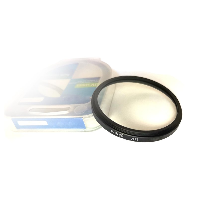 Fire Rock Filtre UV 58 mm pour Canon EF-S 18-55 mm, EF-S 55-250 mm, Nikon AF-P DX NIKKOR 70-300 mm et autres objectifs 58 mm