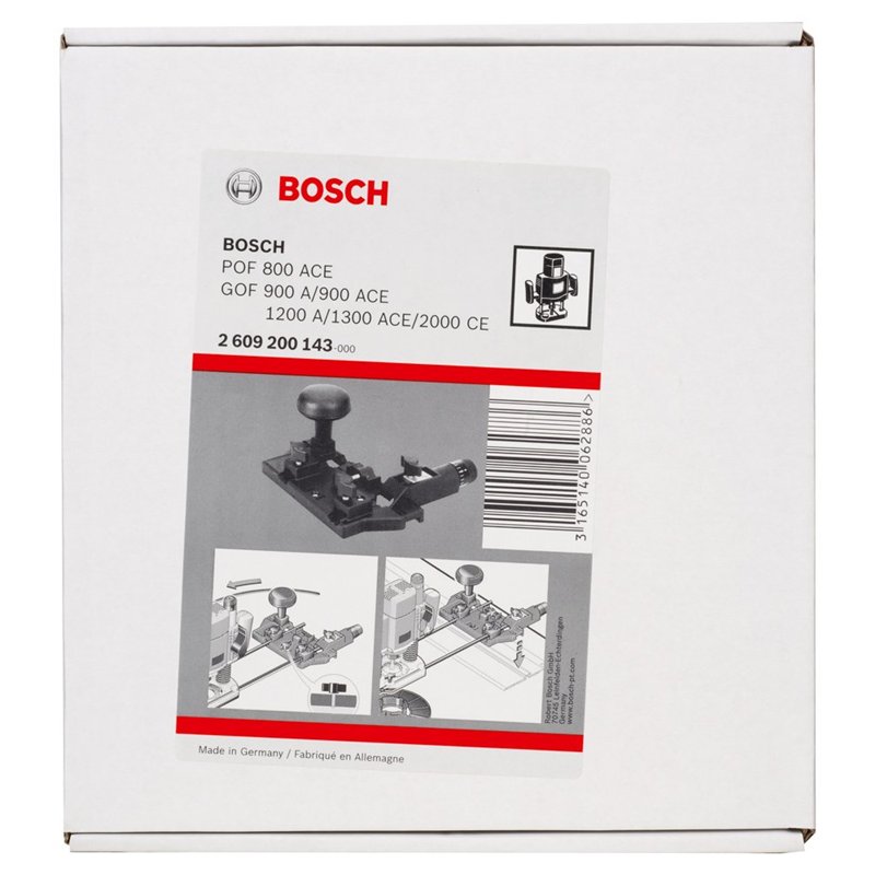 Image secondaire de Bosch Accessories Compas de fraisage avec adaptateur pour rails de guidage (Accessoires pour Défonceuses) 2609200143 Noir