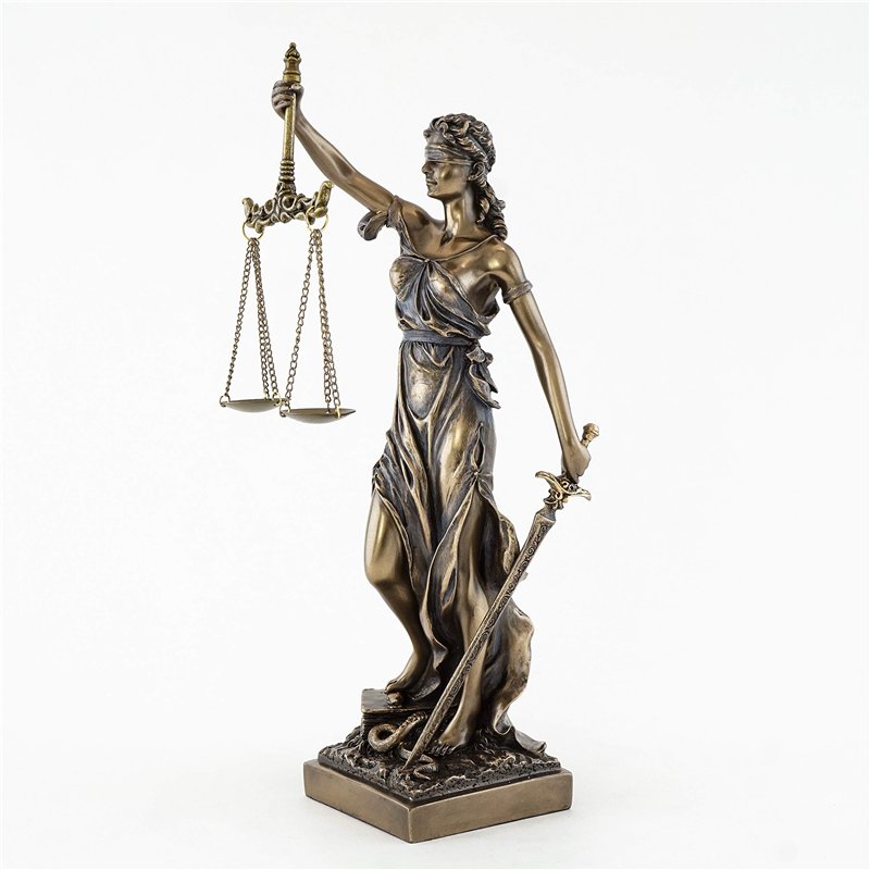 Image secondaire de Statue de la Justice de 32 cm, couleur bronze.