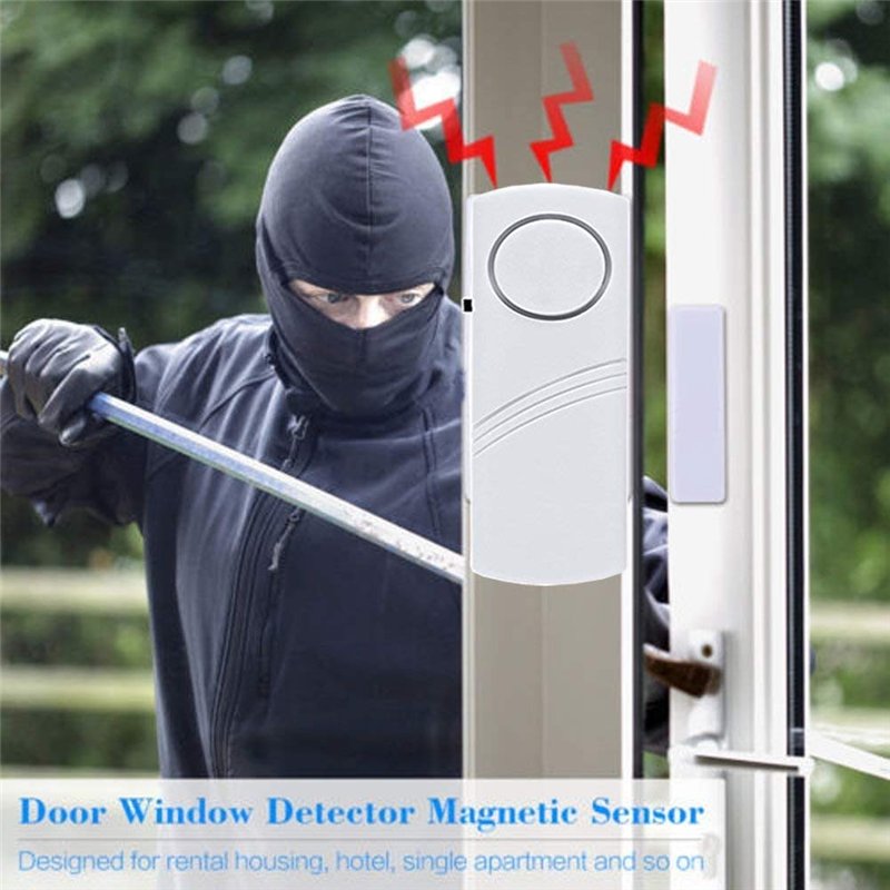 Image secondaire de Alarme de porte et fenêtre 120 dB,Détecteur d'alarme pour ouverture de porte et de fenêtre,Sécurité de la maison,Capteur magnétique