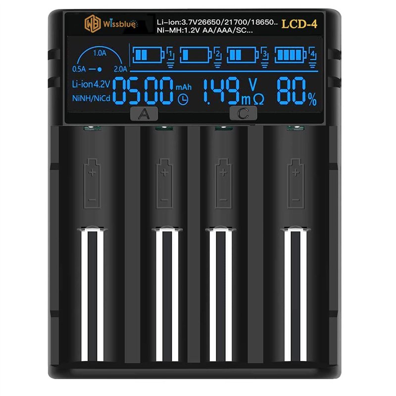 Image secondaire de WISSBLUE Chargeur de Batterie 18650