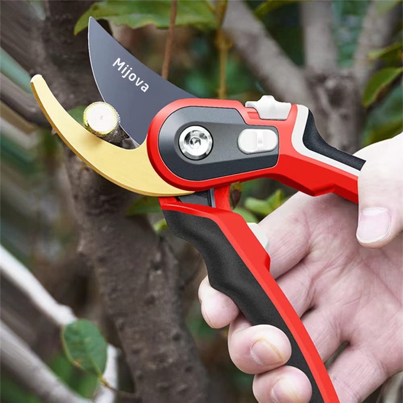 Image secondaire de Sécateur de jardin, sécateur pour jardinage robuste avec lames en acier inoxydable antirouille, meilleur sécateur à dérivation,
