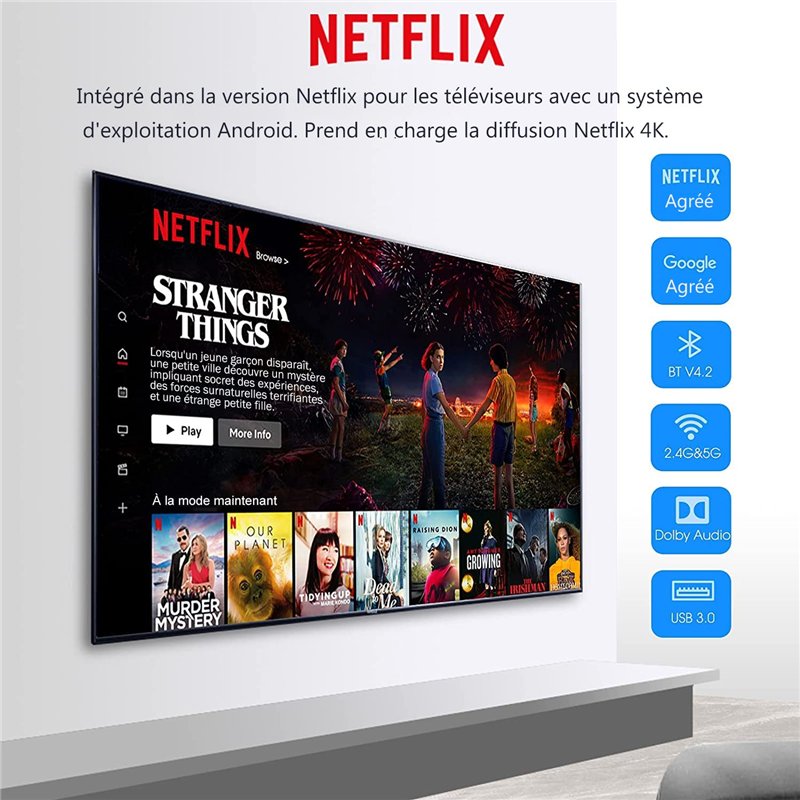 Image secondaire de Android TV Box 12.0 MECOOL KM2 Android TV avec Netflix certifié Amlogic S905X2-B TV Box Android 4K Streaming Media Player certif