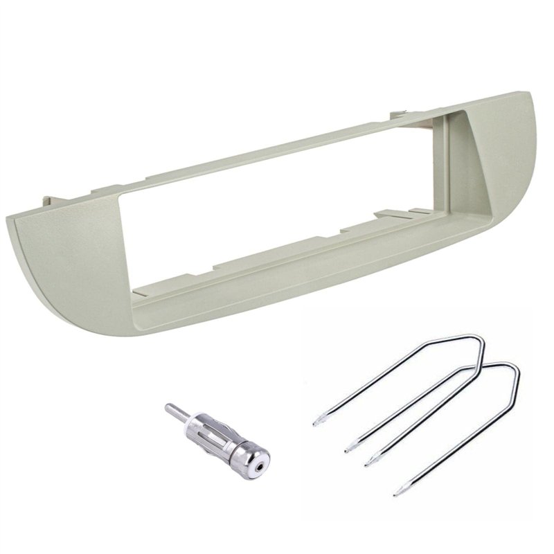 Sound-way Kit Montage Autoradio, Cadre Façade 1 DIN, Adaptateur Antenne, Clés de Démontage, Compatible avec Fiat 500 Cinquecento