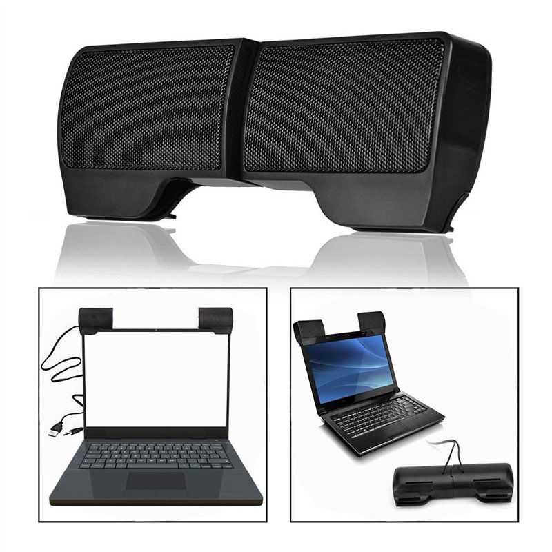 Image secondaire de OFKPO Enceintes, Portable USB Speaker Détachables Multimedia Clip-on PC Mini Enceinte