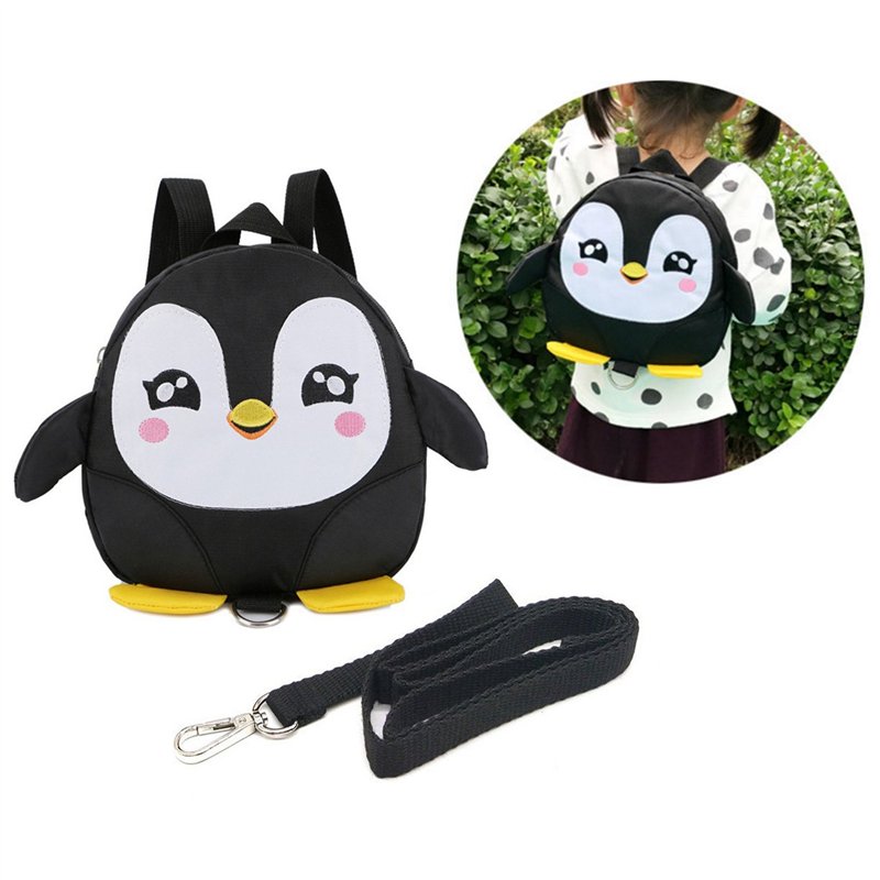 OFKPO Sac à Dos, Sac Anti-Perdue pour Enfants Motif de Pingouin, Harnais de Sécurité pour Bébé Bambin Enfant Tout-Petit Marche P