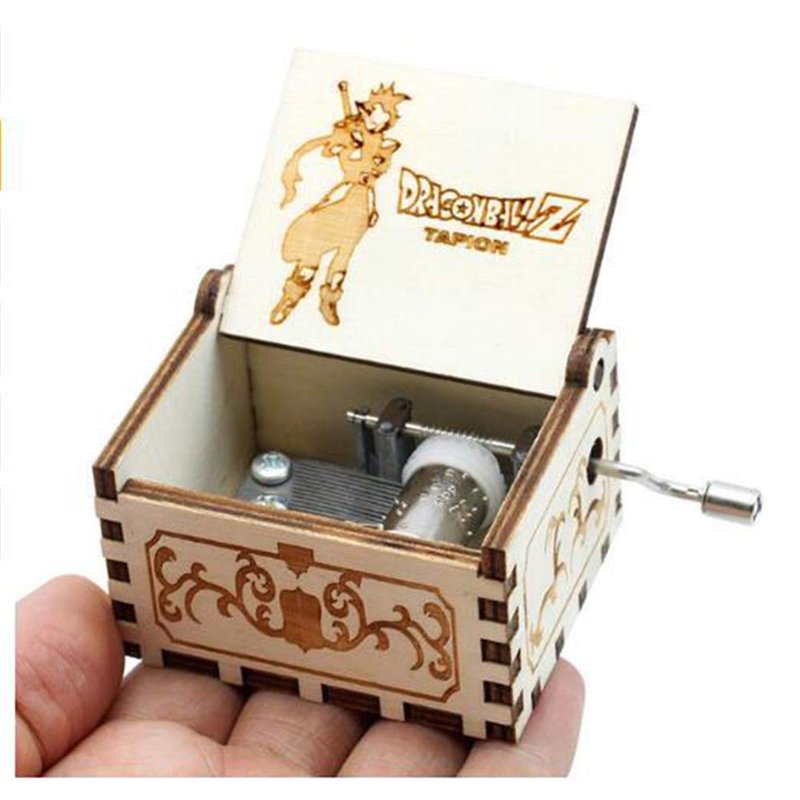 Image secondaire de Cuzit Boîte à Musique Style Antique en Bois avec manivelle Thème DBZ