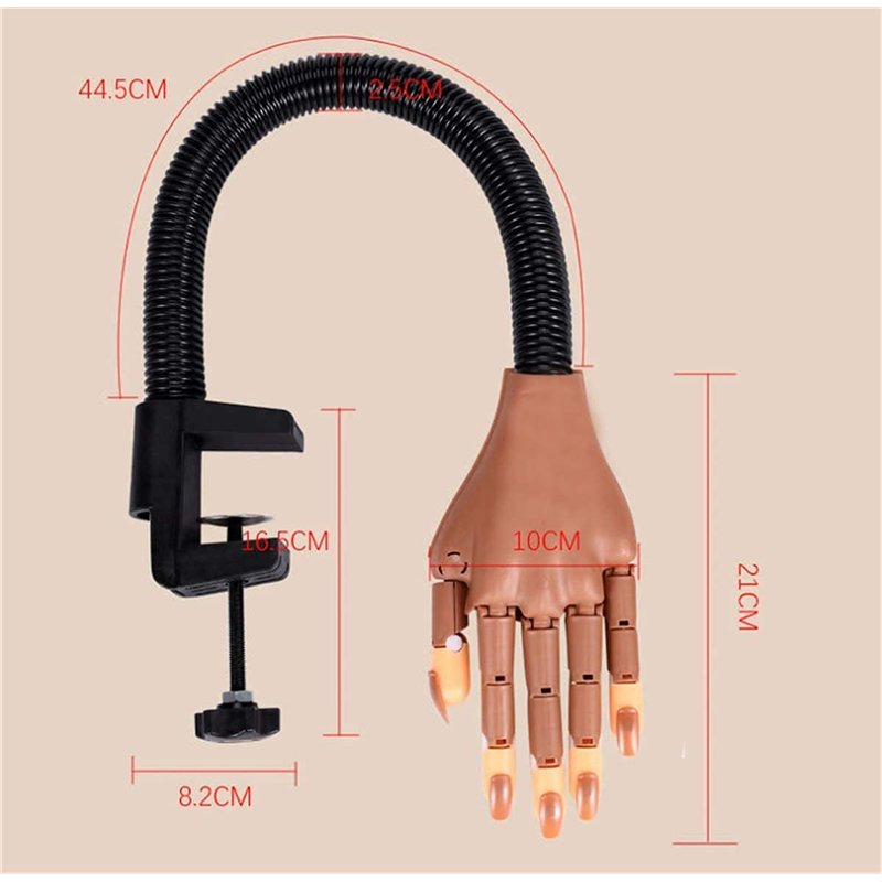 Image secondaire de Reppkyh Main d'apprentissage pour nail art, maquillage, manucure, entraînement professionnel, avec 100 faux ongles