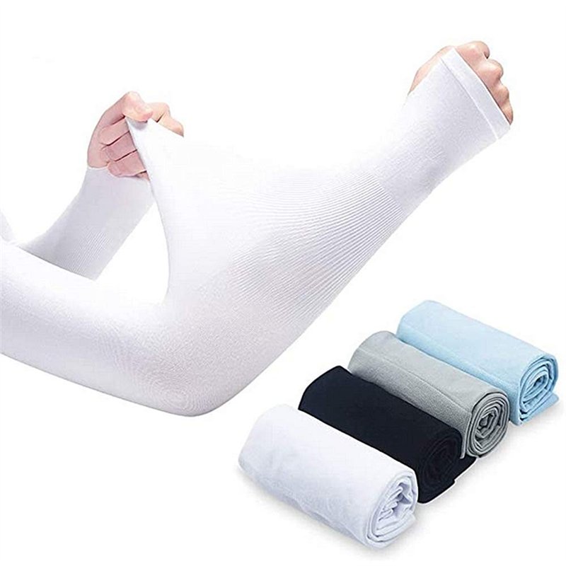 Miss-shop Manchettes de Sport,Manches de Protection pour Bras de Sport 4 Paires Housse de Protection UV Douce et Respirante Couv