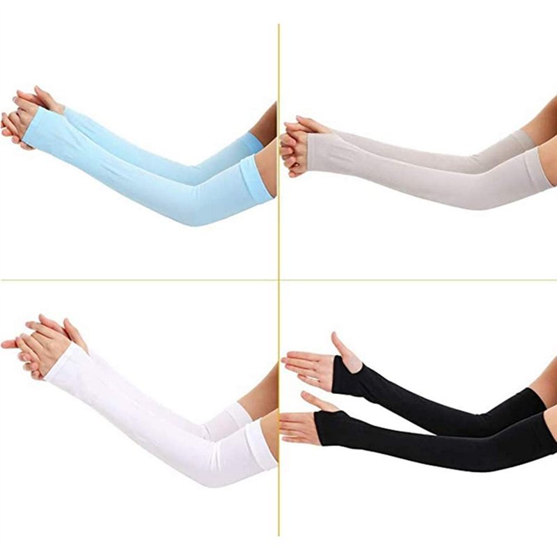 Image secondaire de Miss-shop Manchettes de Sport,Manches de Protection pour Bras de Sport 4 Paires Housse de Protection UV Douce et Respirante Couv