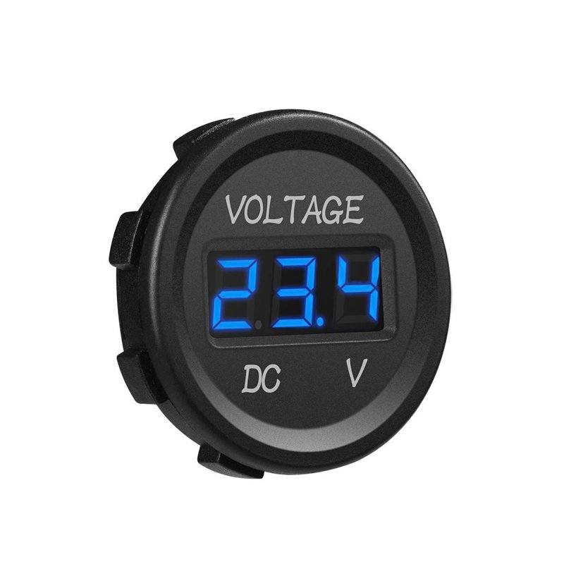 YGL voltmètre DC 24 V/12 V voiture/moto étanche, bleu