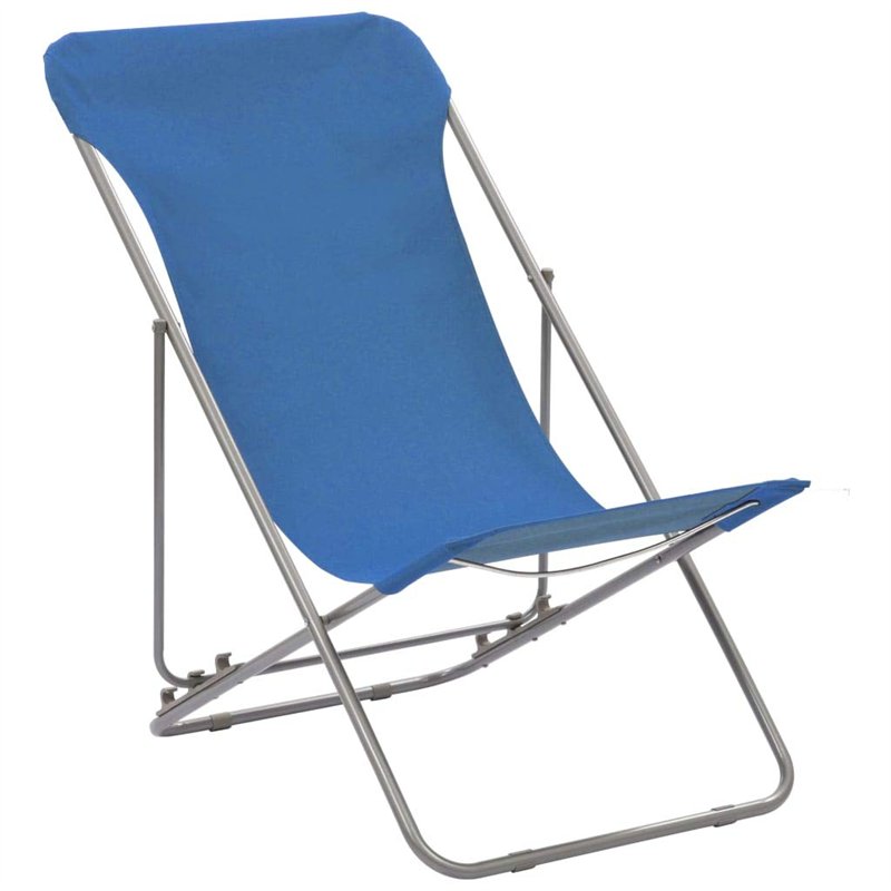 Image secondaire de Tidyard Jeu de 2 Chaises de Plage Pliable (Inclinaison dans 3 Positions) en Acier et Tissu Oxford Bleu - Divers Couleurs aux Cho