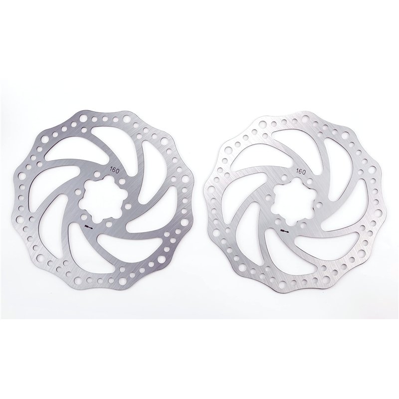 Image secondaire de 160mm Kit de freins à disque avant et arrière pour vélo Ensemble poignées/ câbles de frein Leviers de frein Kit de câbles