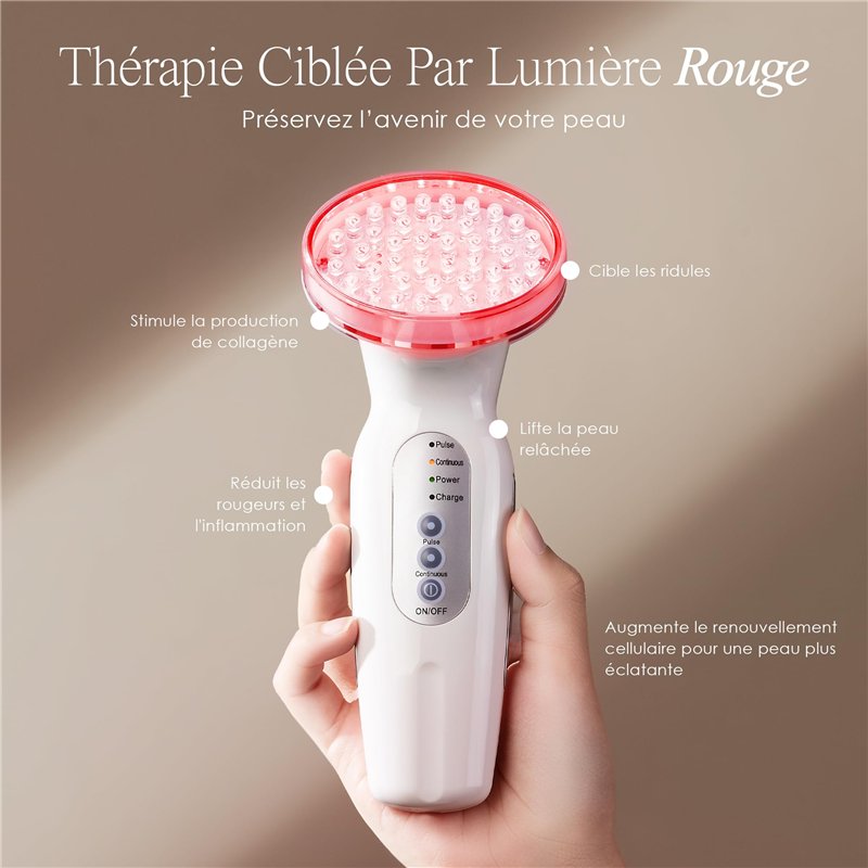 Image secondaire de Appareil de Luminothérapie ROUGE par Project E Beauty | Soins Anti-âge | Stimulation du Collagène | Raffermissement et lifting |