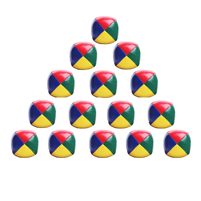 Coriver 15Pcs Ensemble de Balles de Jonglage, Jeux de Balle pour Enfants Jeux de Balle de Cirque Clown Boules de Jongle Colorées
